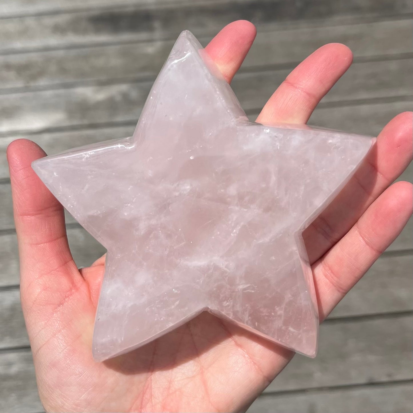 Rose Quartz Large Star Crystal Dish - Unconditional Love, Emotional Healing