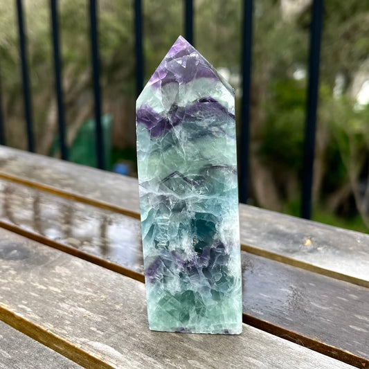 Candy Fluorite Medium Tower Crystal - Vibrant, Clarifying, Uplifting