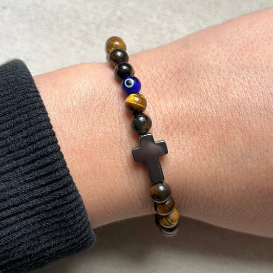 Mati Evil Eye Bracelet - Tiger Eye