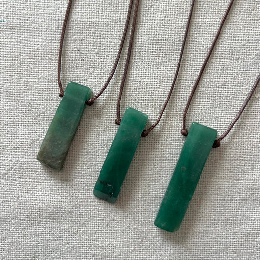 Rock Pendant - Green Aventurine