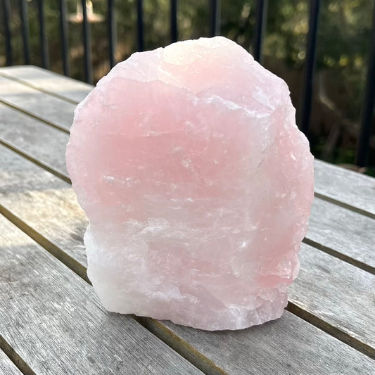 Rose Quartz Large Raw Base-Cut Crystal - Unconditional Love, Emotional Healing