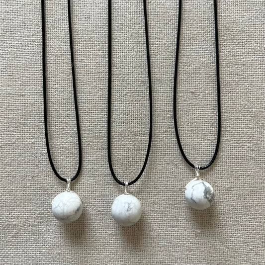 Sphere Pendant - Howlite