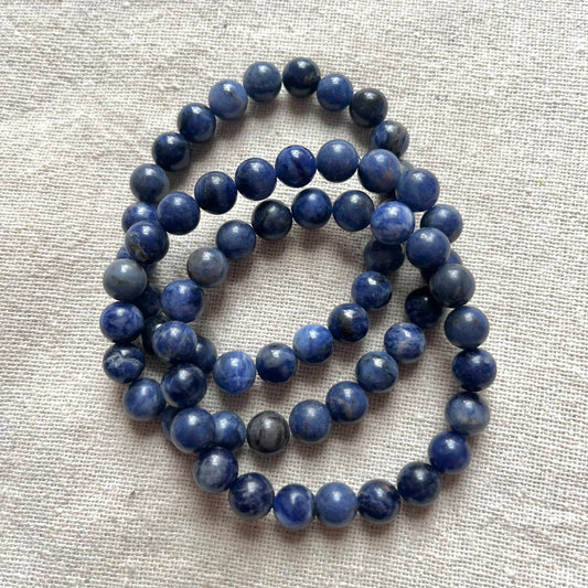 Sodalite 8mm Beaded Bracelet - Emotional Balance