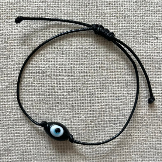 Shield Evil Eye Cord Bracelet