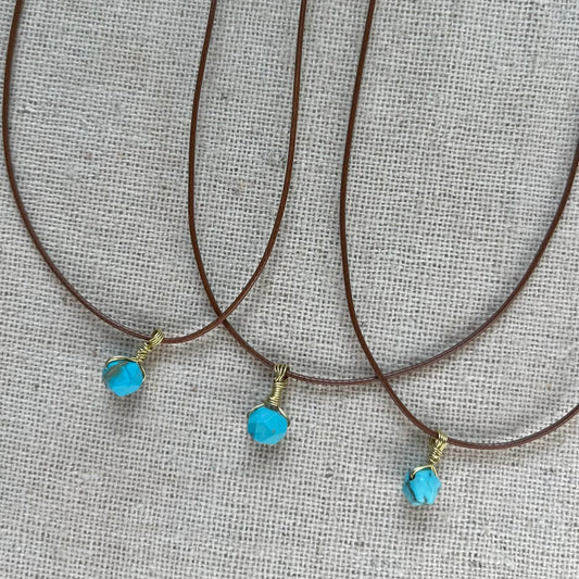 Mini Geo Pendant - Turquoise