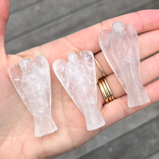 Clear Quartz Small Angel Crystal - Amplifying, Clarifying, Protective