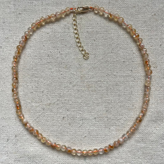 Citrine 4mm Beaded Necklace - Abundance