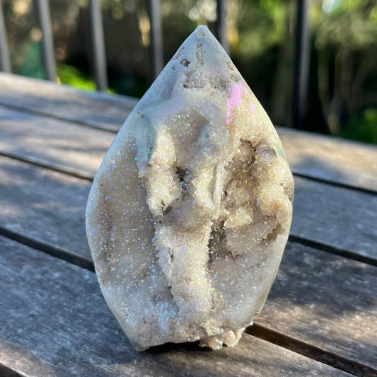 Angel Aura Sphalerite Medium Point Crystal - Vitality, Energetic Balance