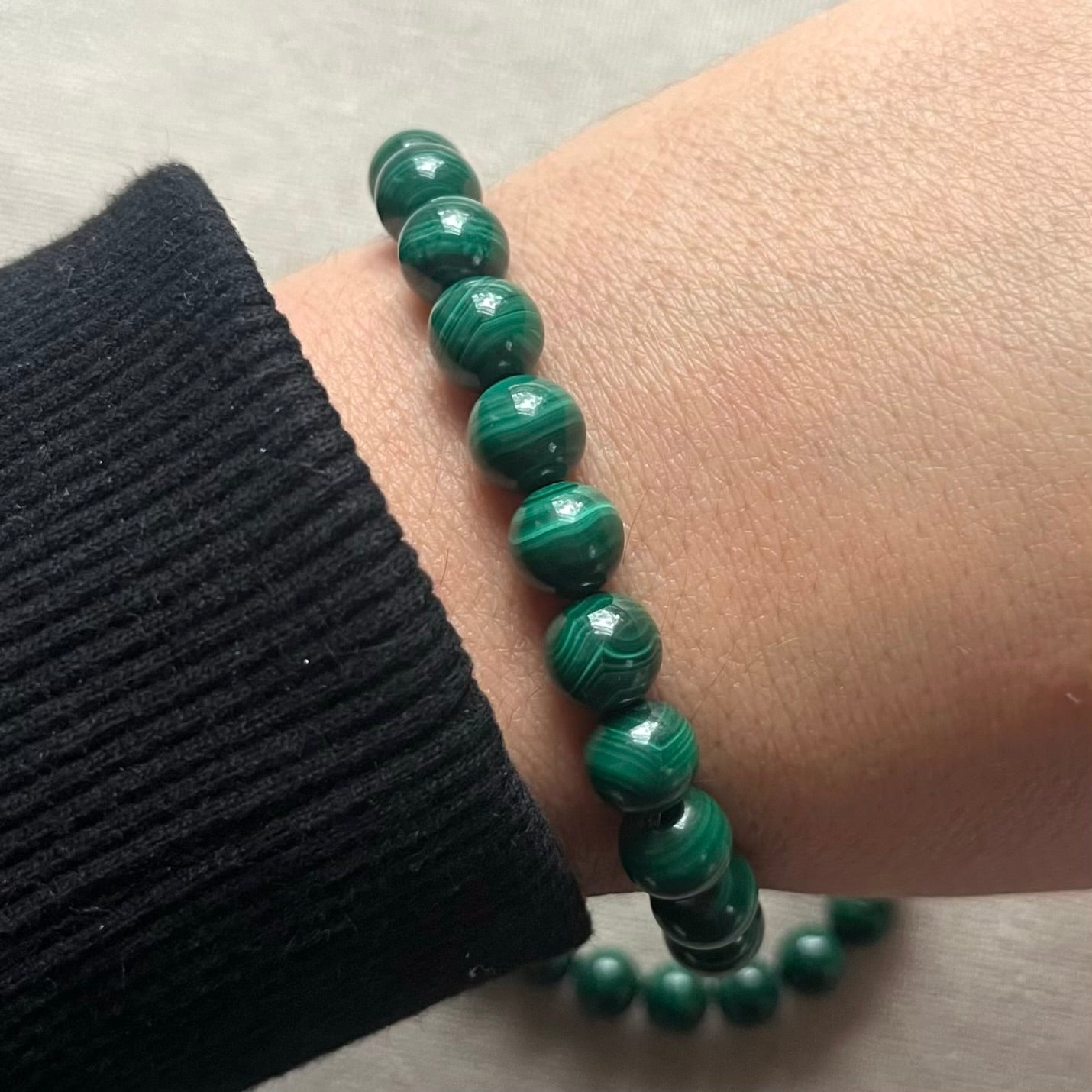 Malachite 8mm Beaded Bracelet - Transformation
