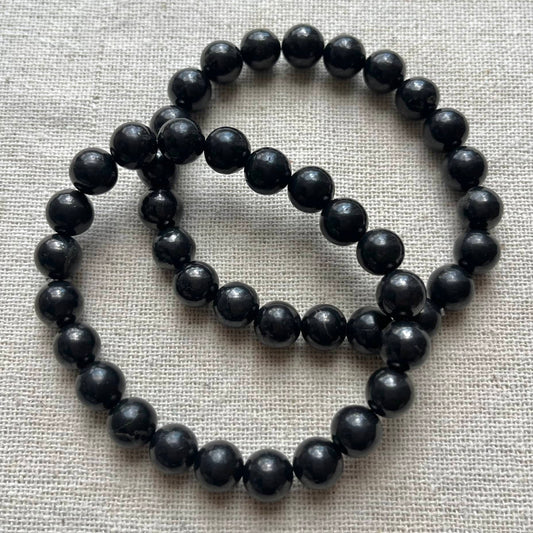Shungite 8mm Beaded Bracelet - Detoxification