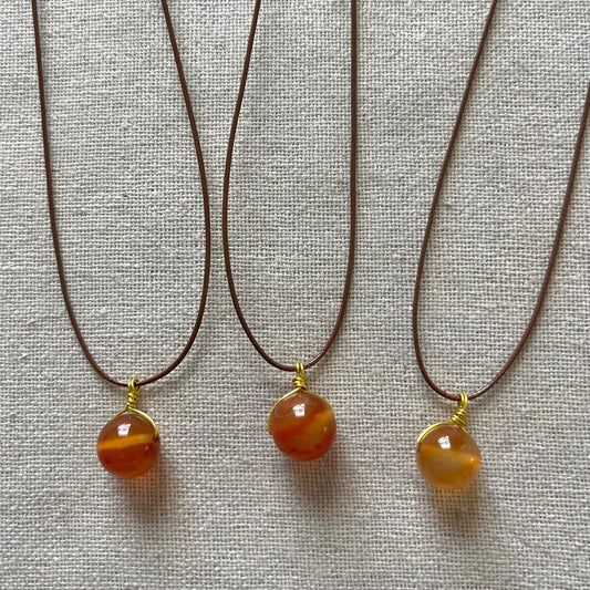 Sphere Pendant - Carnelian