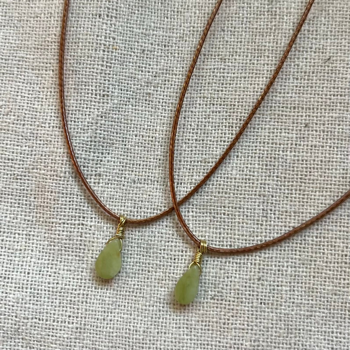 Mini Teardrop Pendant - Jade