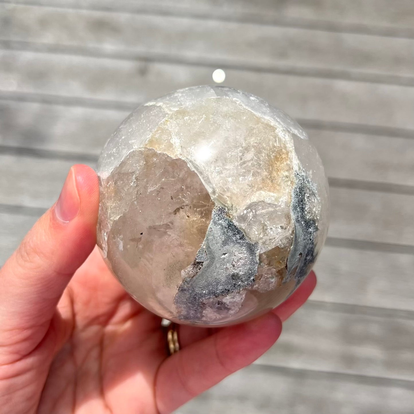 Quartz Large Sphere Crystal - Cleansing, Amplifying, Harmonising