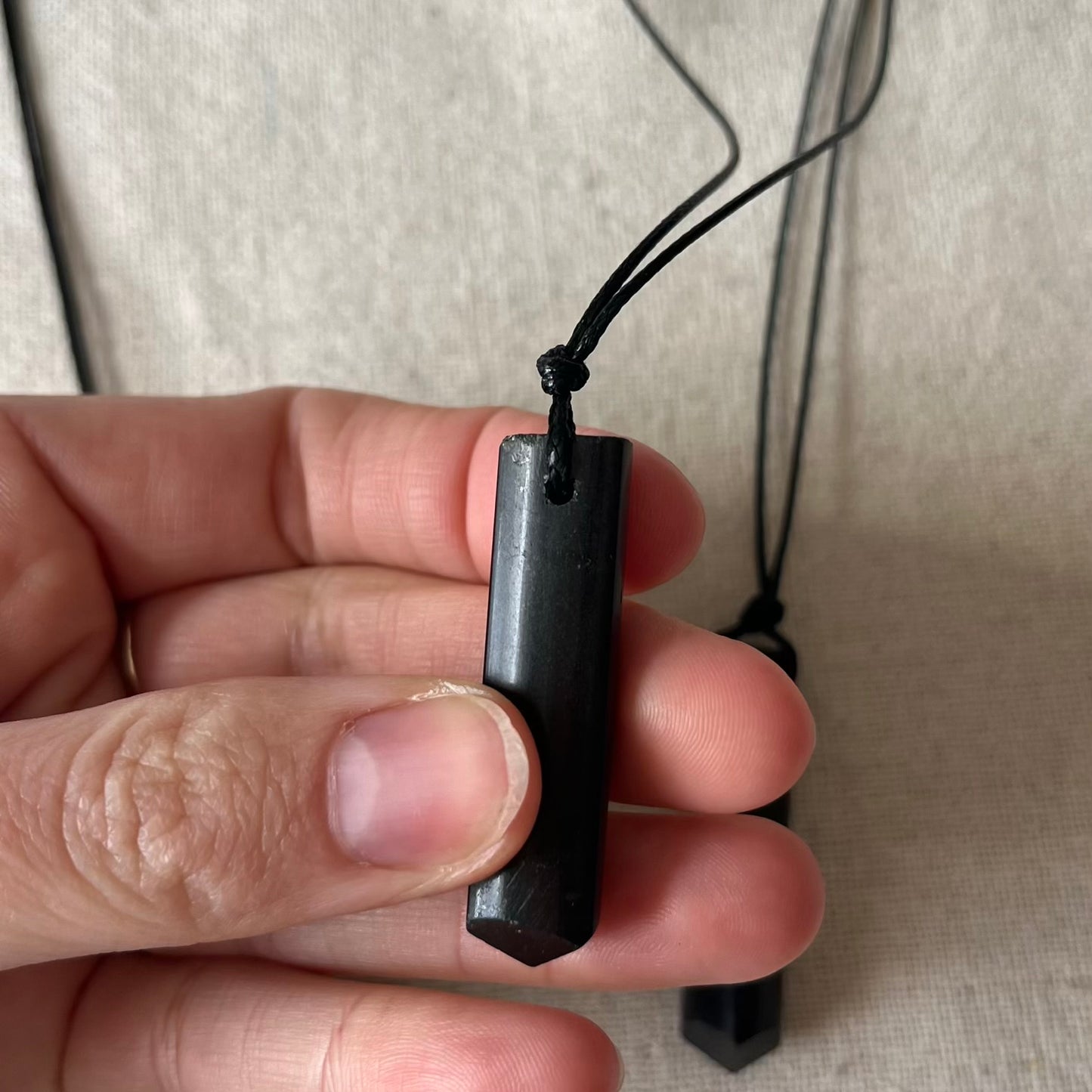 Black Tourmaline Point Pendant - Energetic Protection
