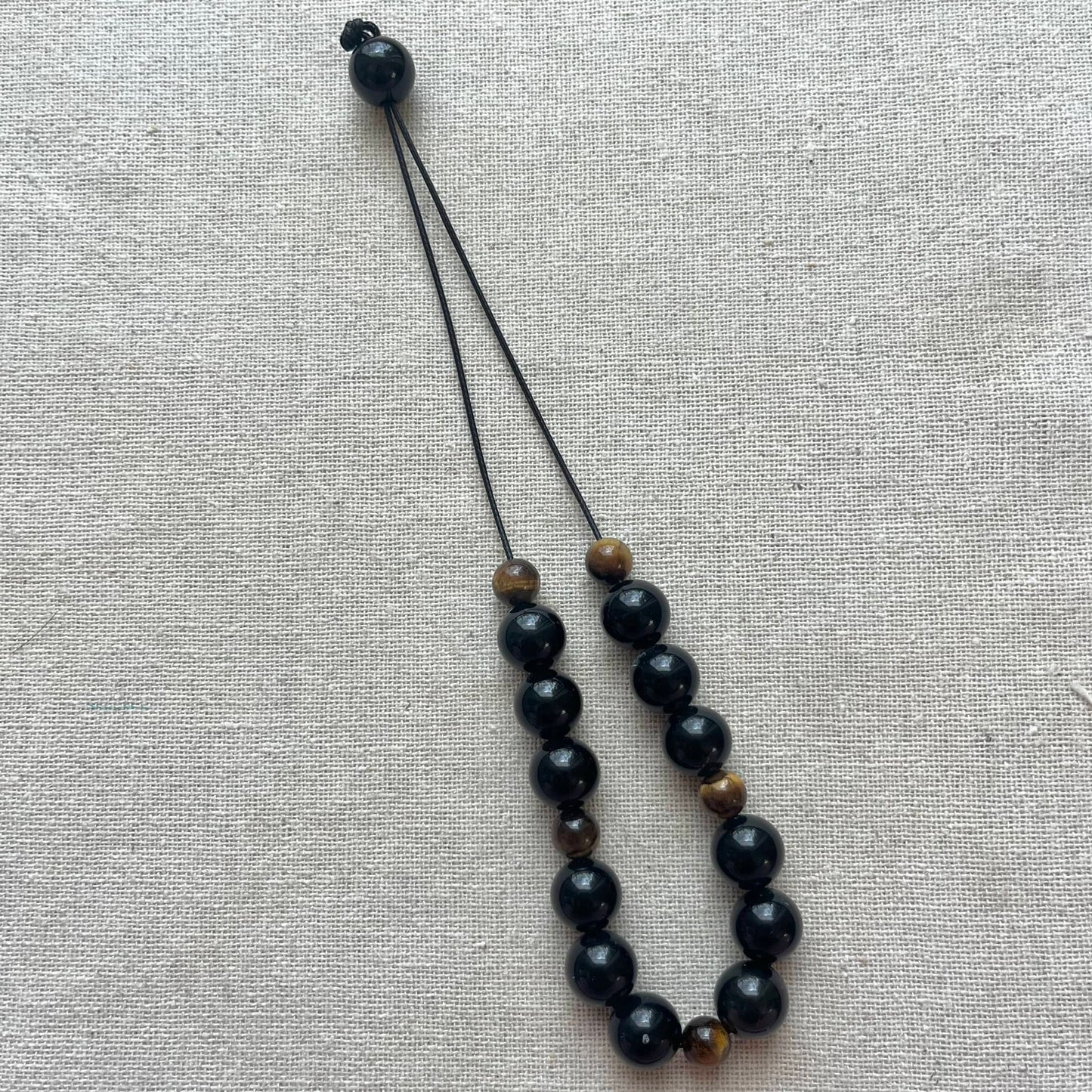 Komboloi Worry Bead Bracelet - Obsidian