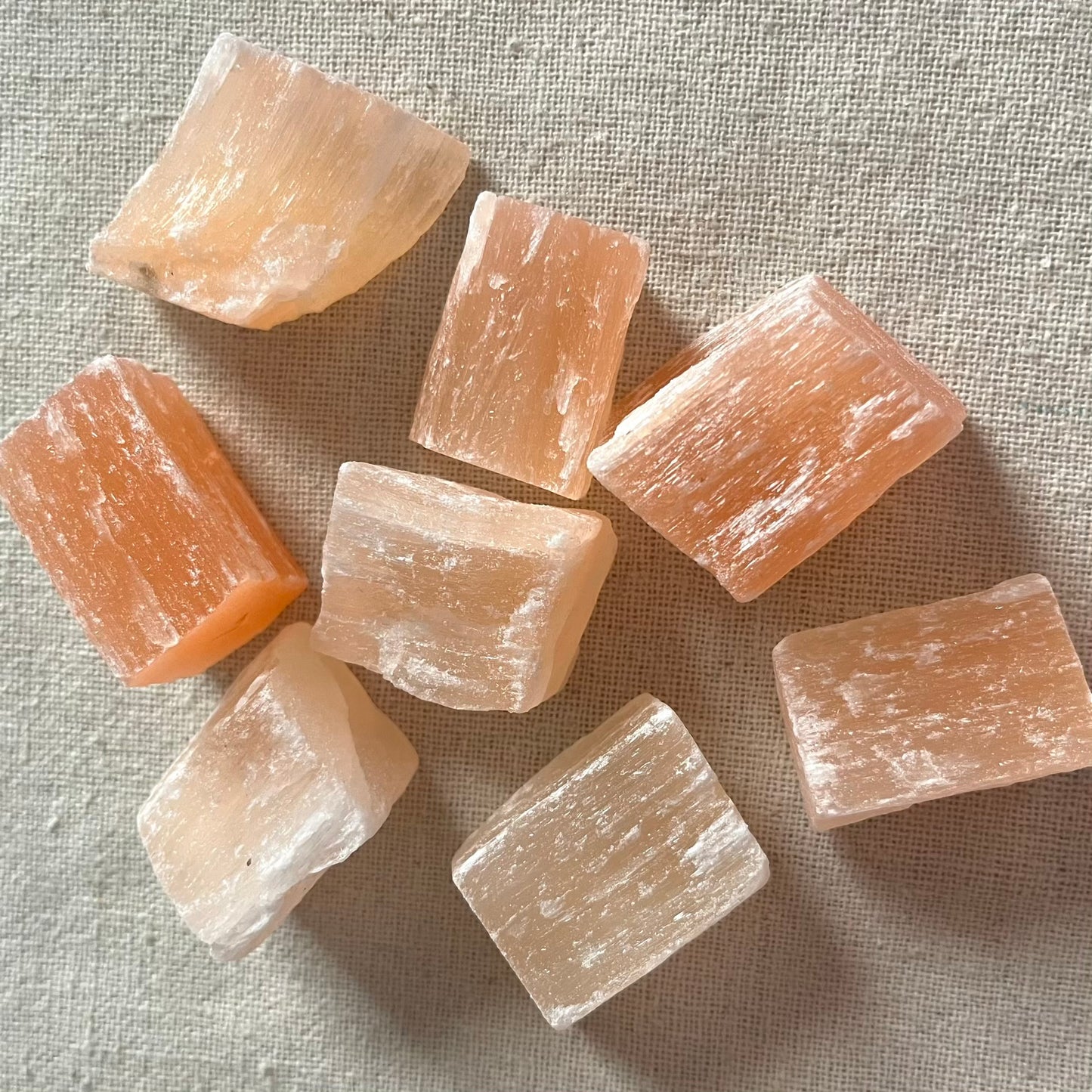 Peach Selenite Small Raw Crystal - High Vibe, Protection, Spiritual Connection