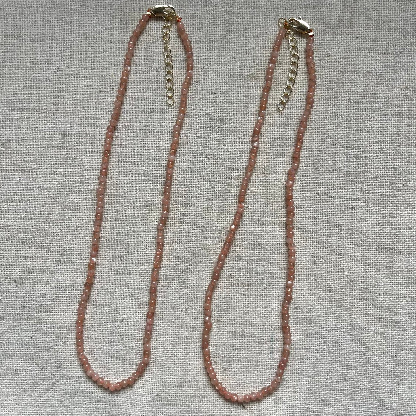 Sunstone 3mm Beaded Necklace - Joy