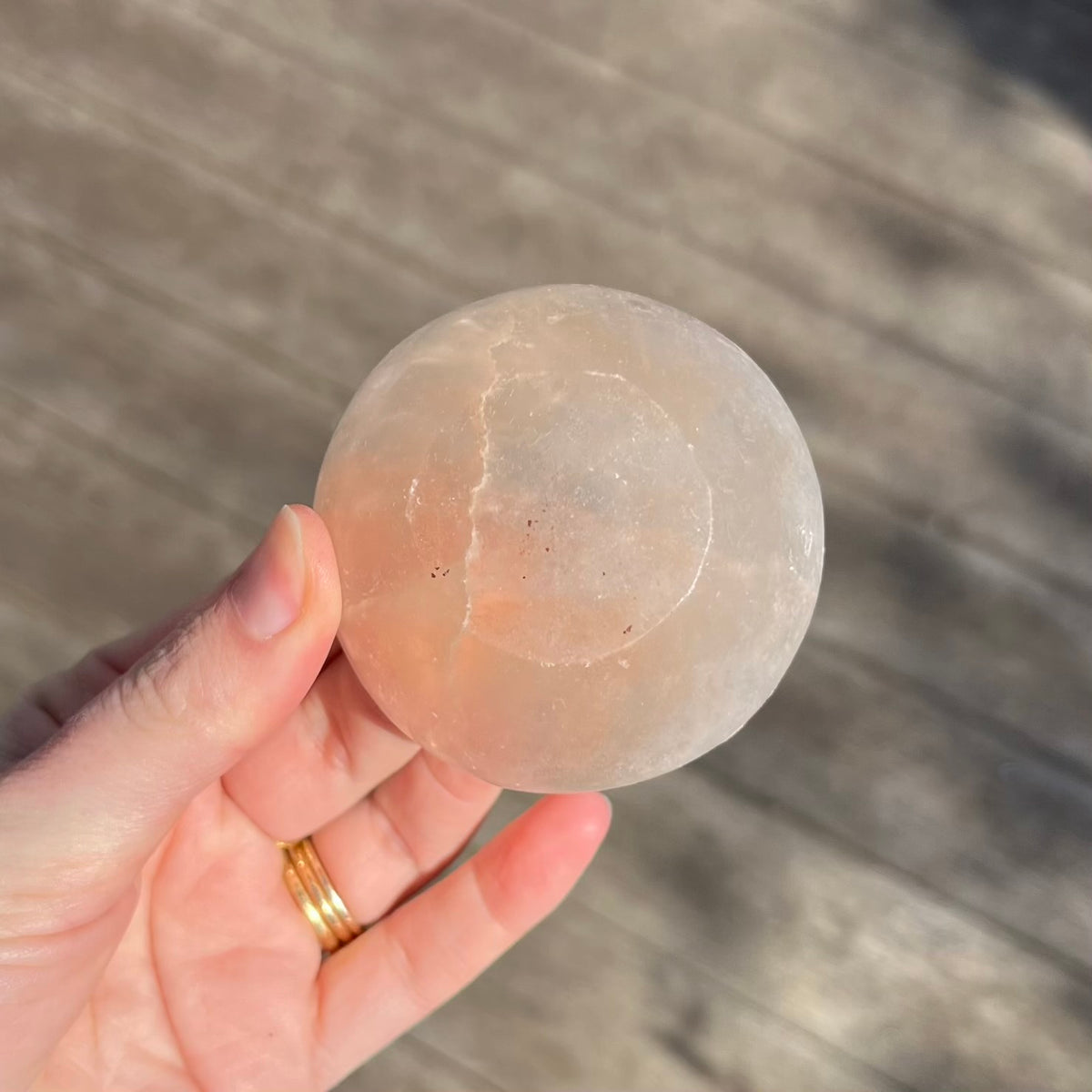Peach Selenite Mini Bowl - High Vibe, Spiritual Connection