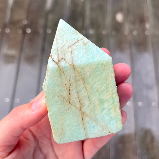 Amazonite Small Raw Crystal Point - Calm, Empowering
