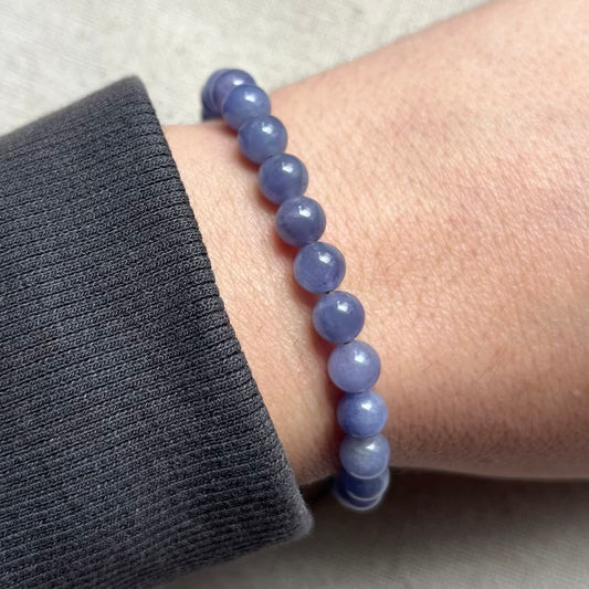 Tanzanite 6mm Cord Bracelet - Higher Conciousness