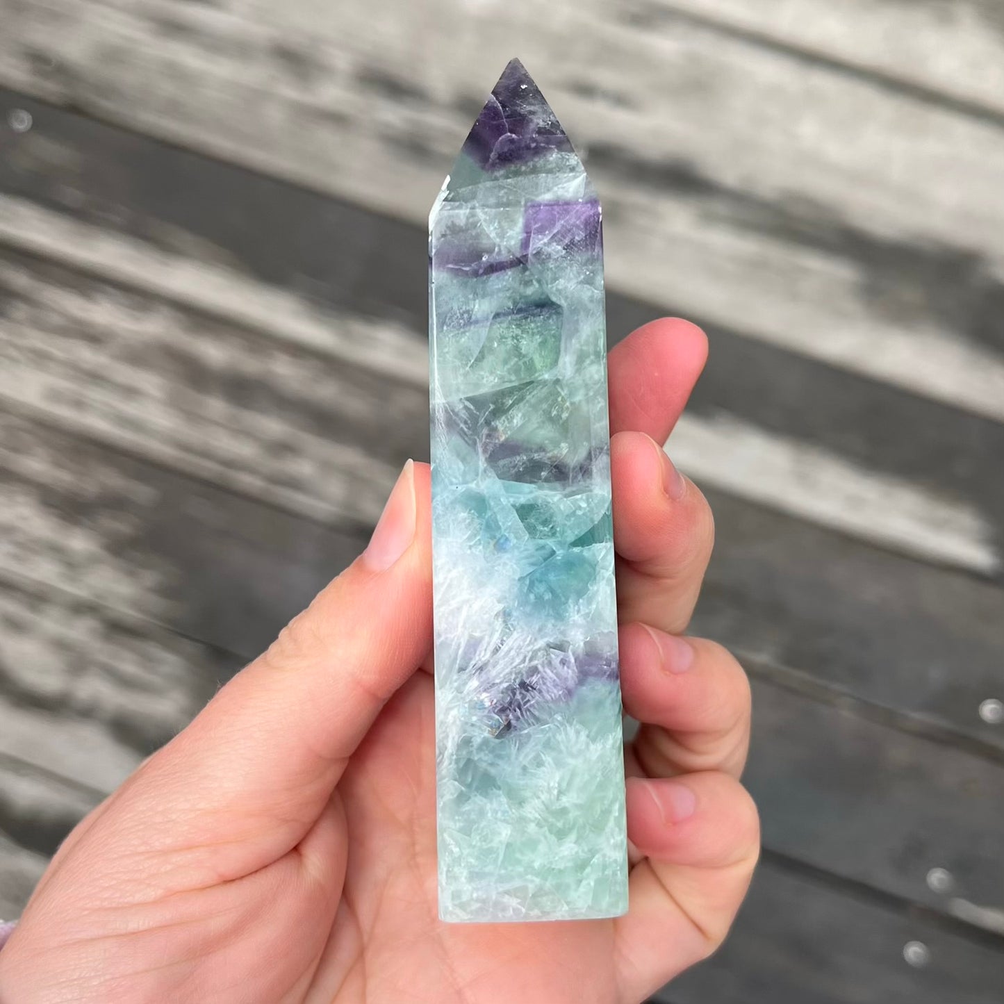 Candy Fluorite Medium Tower Crystal - Vibrant, Clarifying, Uplifting