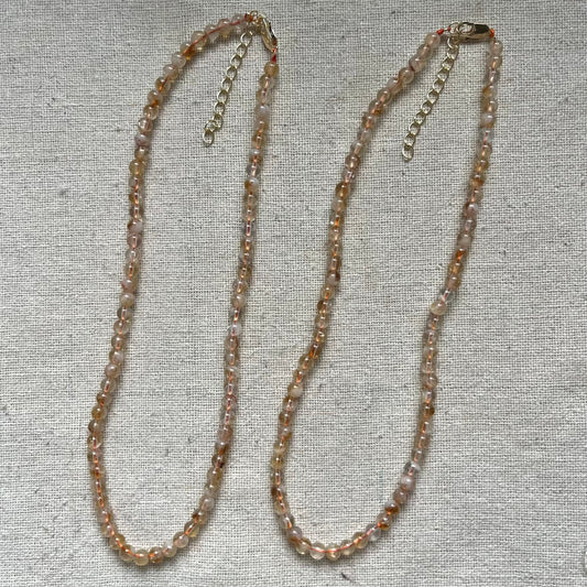 Citrine 4mm Beaded Necklace - Abundance