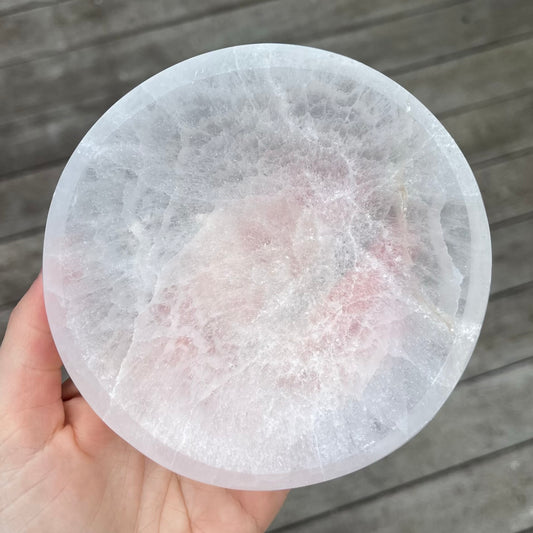 Selenite Medium Cleansing Bowl - High Vibe, Protection, Spiritual Connection
