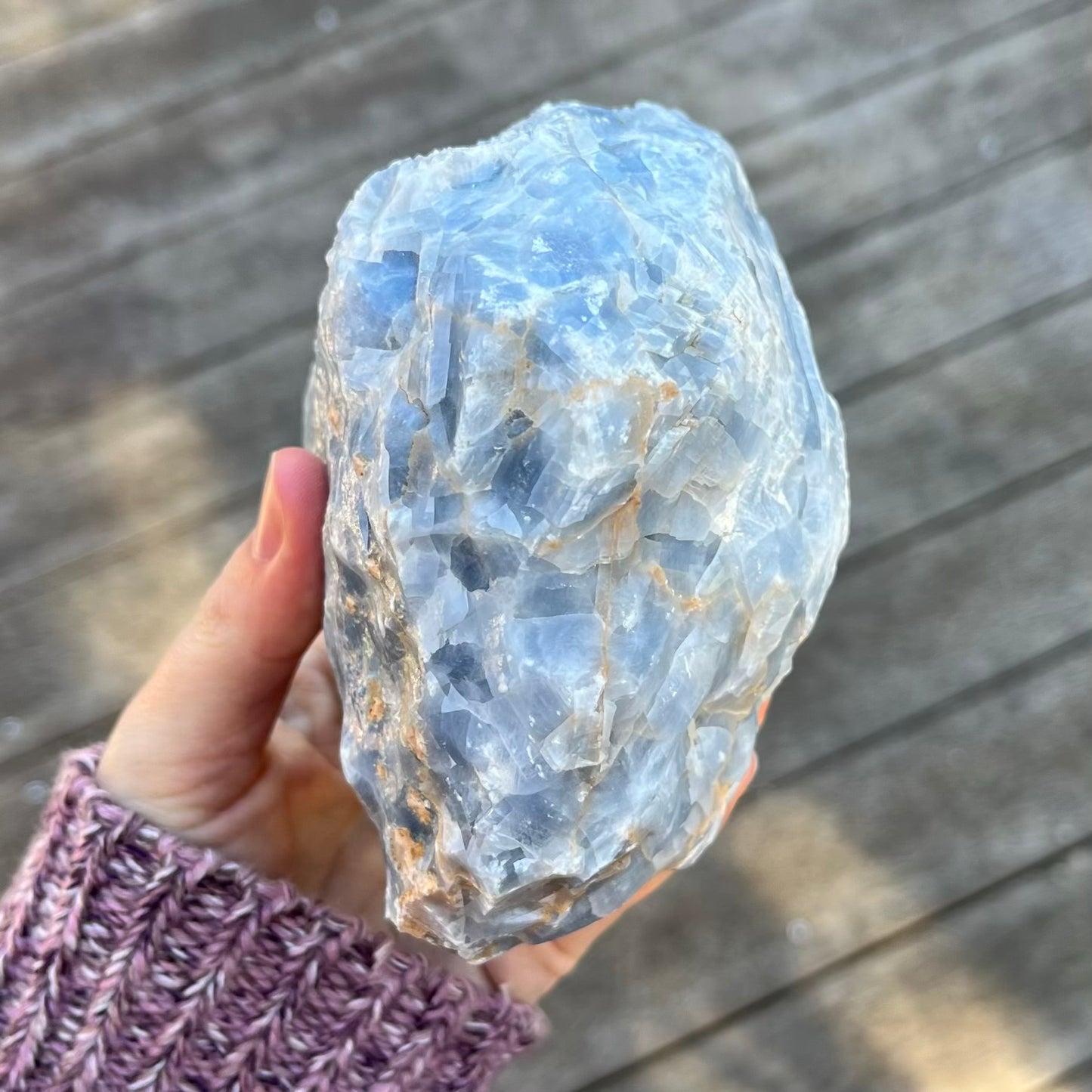 Blue Calcite Large Raw Crystal - Calm, Relaxation