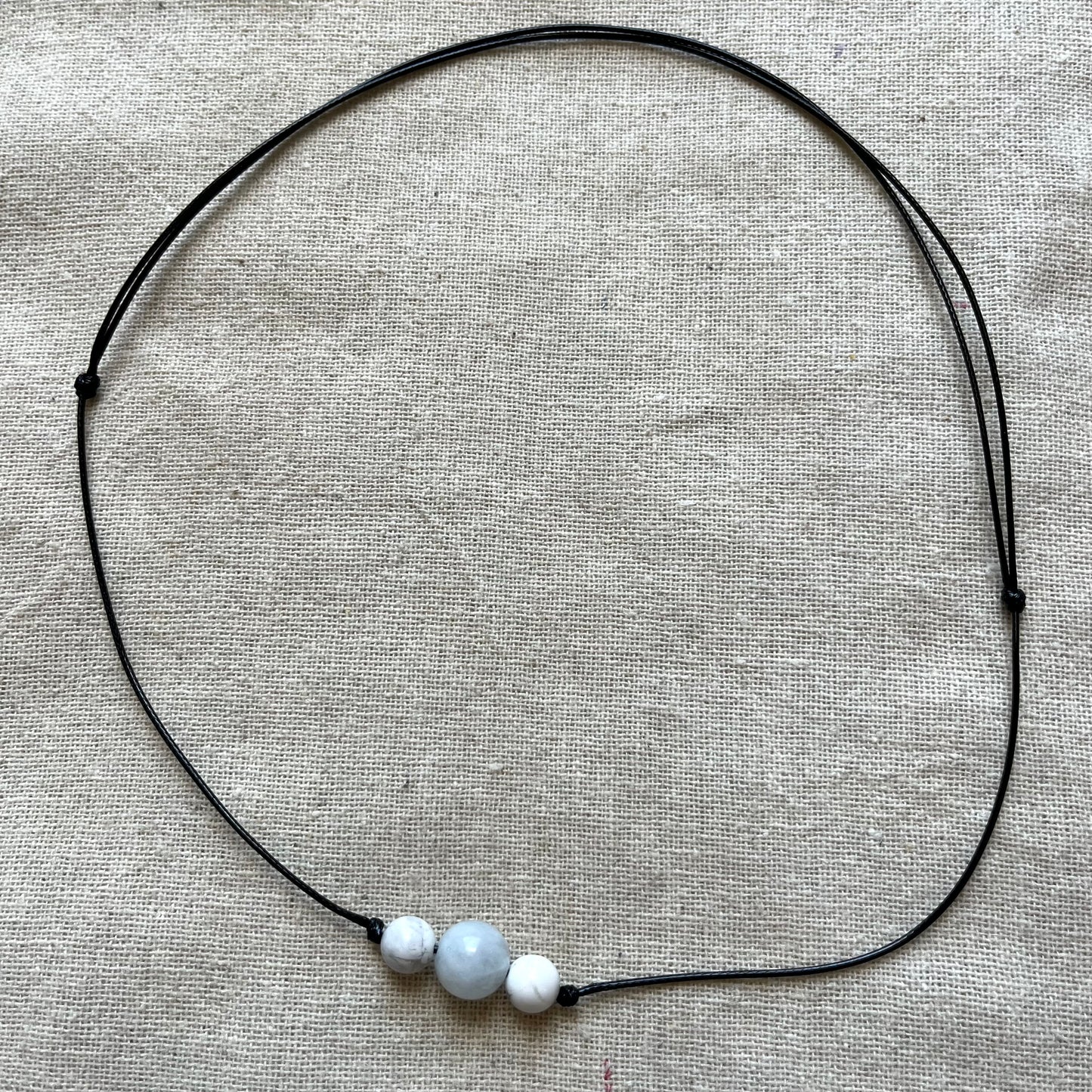 I Am Calm Necklace - Aquamarine & Howlite