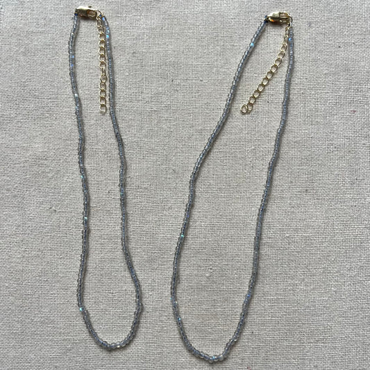 Labradorite 3mm Beaded Necklace - Magic