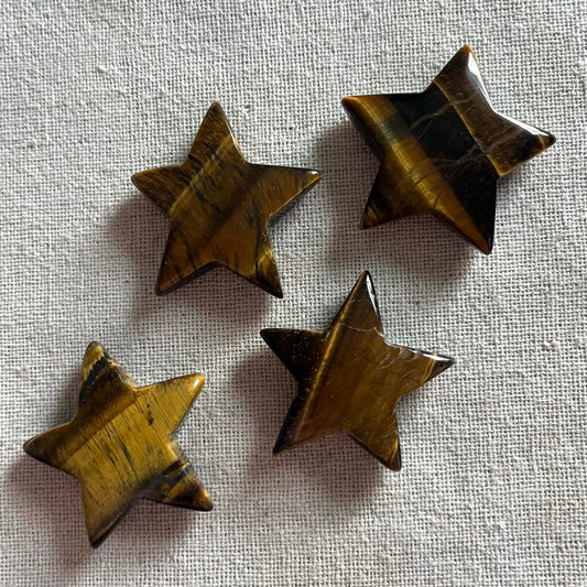 Tiger Eye Small Star Crystal - Courage, Focus, Protection