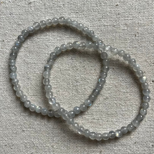 Labradorite 4mm Beaded Bracelet - Magic