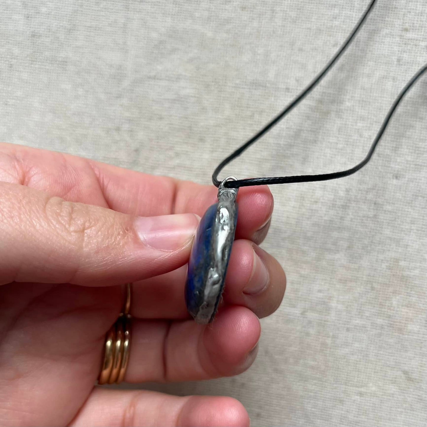 Molten Metal Pendant - Lapis Lazuli