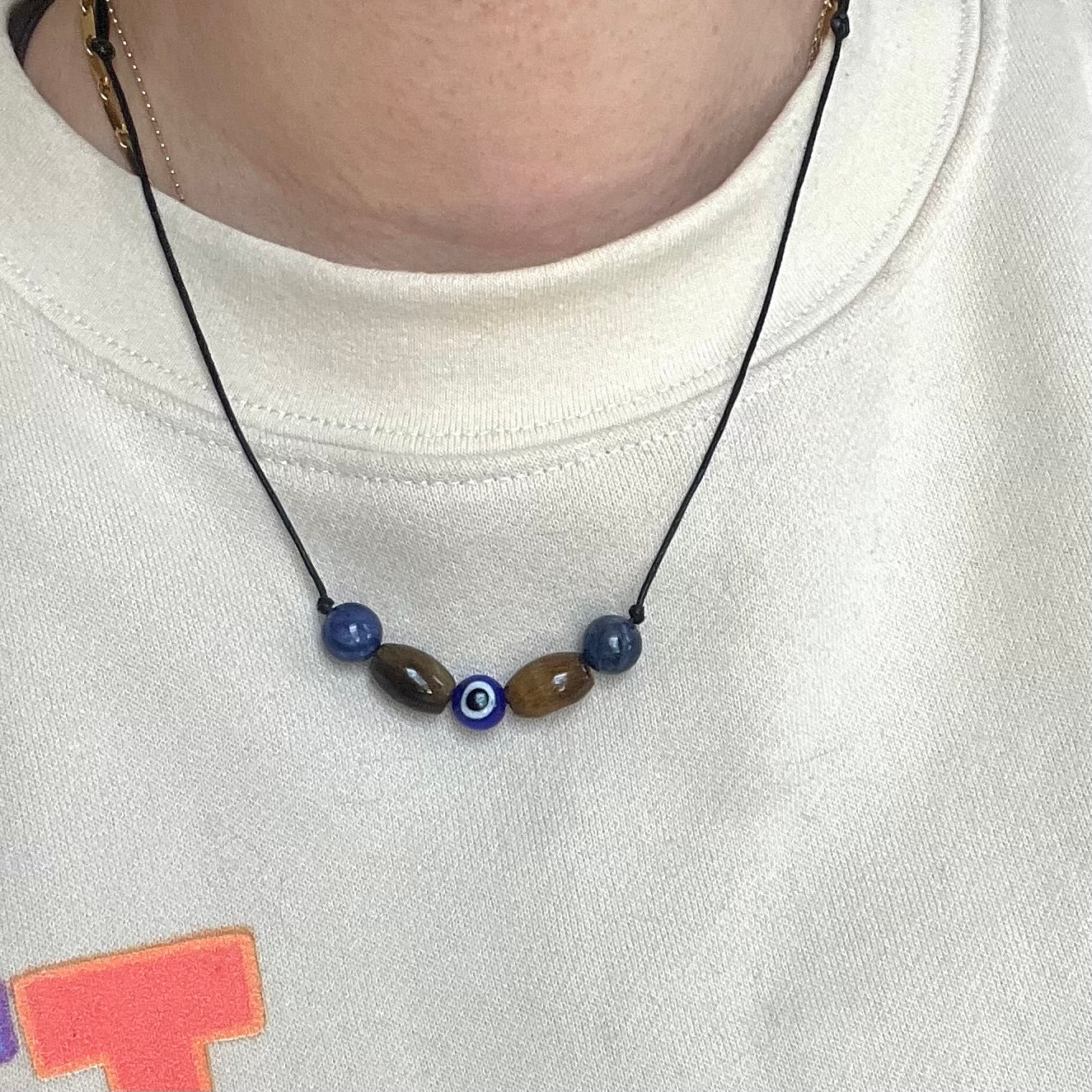 Eye Of Protection Necklace - Lapis & Tiger Eye