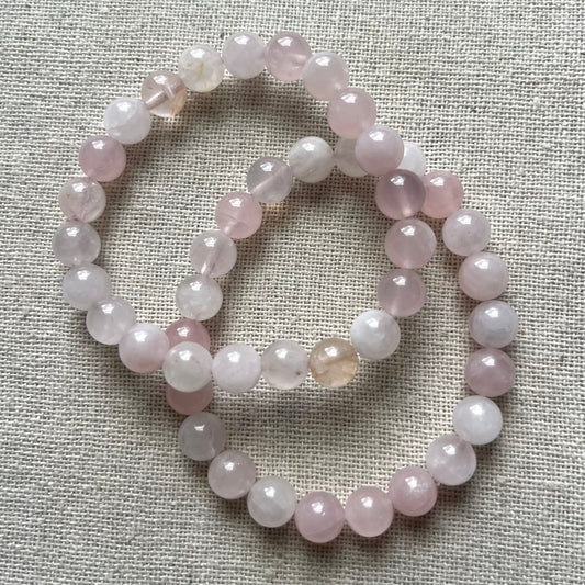 Sakura Pink Quartz 8mm Beaded Bracelet - Self Love