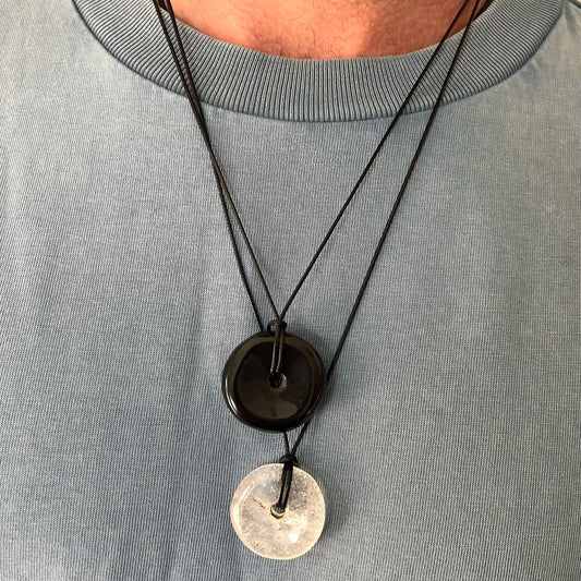 Circle of Light Pendant - Obsidian