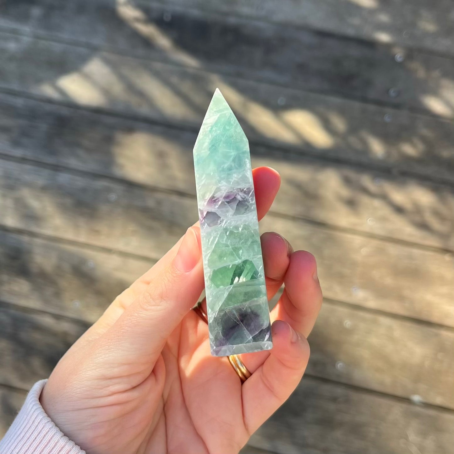 Candy Fluorite Small Tower Crystal - Vibrant, Clarifying, Uplifting