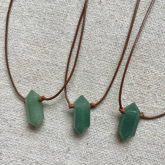 Power Point Pendant - Green Aventurine