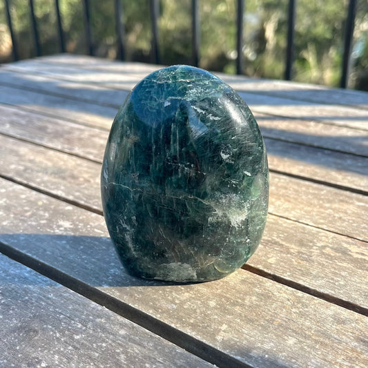 Green Apatite Medium Freeform Crystal - Growth, Renewel