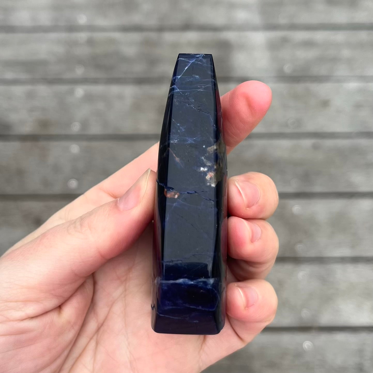 Sodalite Medium Flame Crystal - Insight, Calm, Grounding