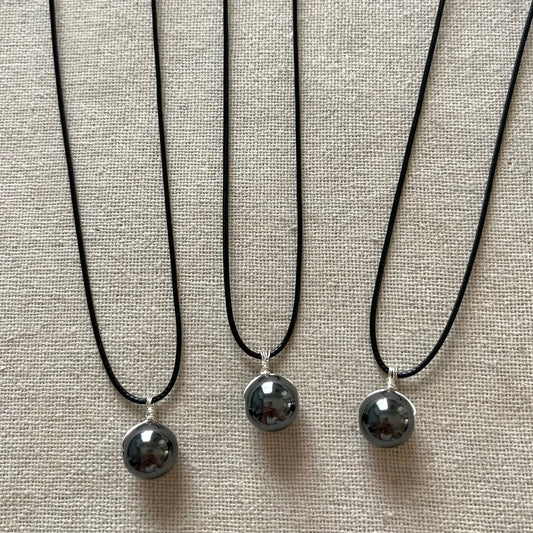 Sphere Pendant - Hematite