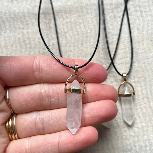 Energy Point Pendant - Clear Quartz