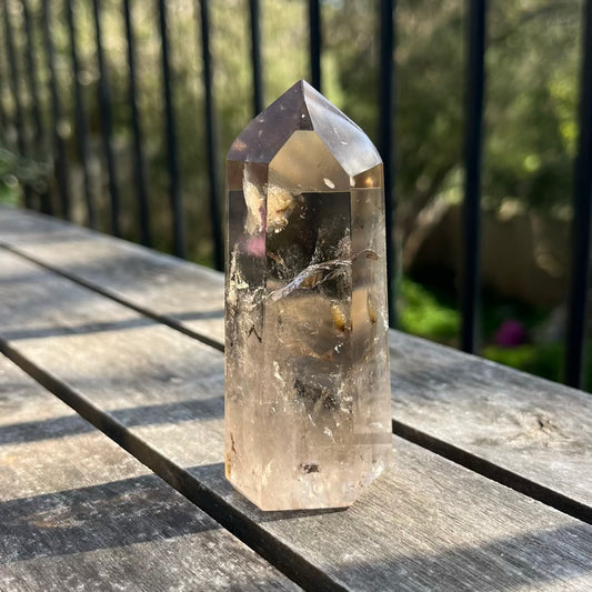 Smoky Quartz Large Point Crystal - Balance, Grounding