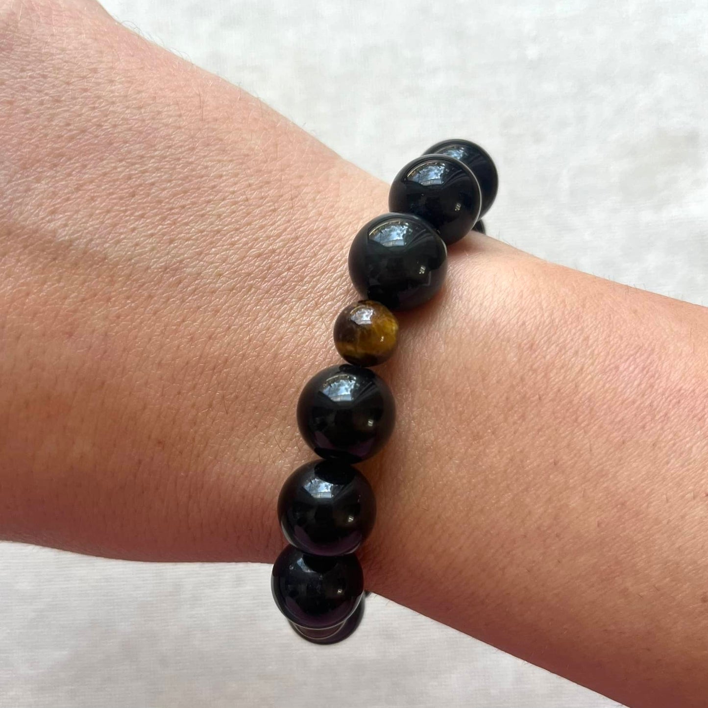 Komboloi Worry Bead Bracelet - Obsidian