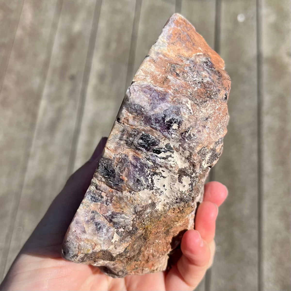 Chevron Amethyst Medium Slab Crystal - Intuition, Spiritual Awareness