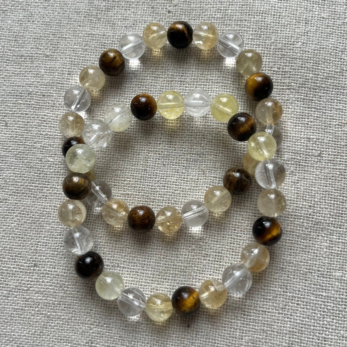 Manifestation Bracelet - Citrine, Tiger Eye & Clear Quartz