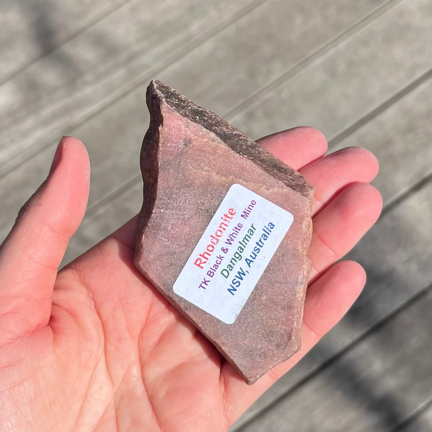 Rhodonite Small Slab Crystal - Compassion, Balance, Love