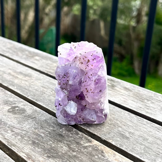 Amethyst Small Base-Cut Crystal - Calm, Protection & Balance
