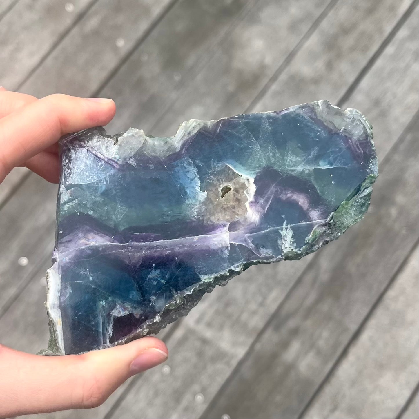 Fluorite Medium Slab Crystal - Vibrant, Clarifying, Uplifting