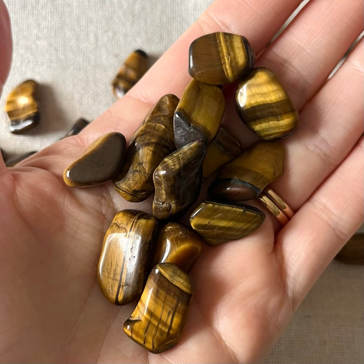 Tiger Eye Tumble Stone - Confidence, Protection, Courage